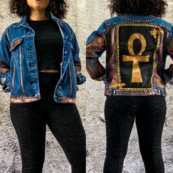 KINGS X QUEENS STUDDED TRUCKER JACKET S - Picture 5 of 16